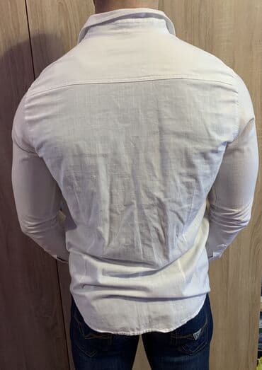 metro obuca muska: Armani Jeans-Original muska kosulja-bela boja-Slim Fit — 3