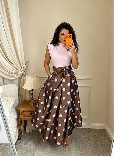 colmar beograd: 🔥Ženska midi suknja na tufne sa velikom mašnom u struku S m l Cena — 6