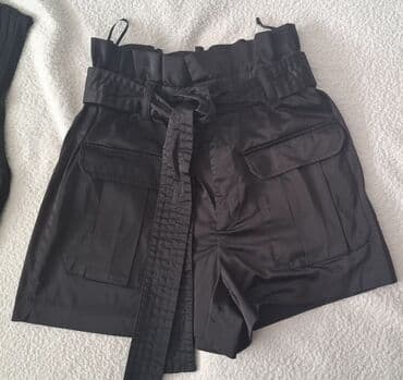 ps pantalone 2023: XS (EU 34), Satin, color - Black, Single-colored — 1