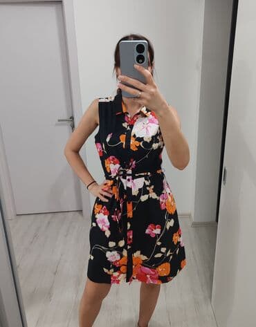 replay majice sa kragnom: Zara S (EU 36), color - Multicolored, Cocktail, Without sleeves — 2