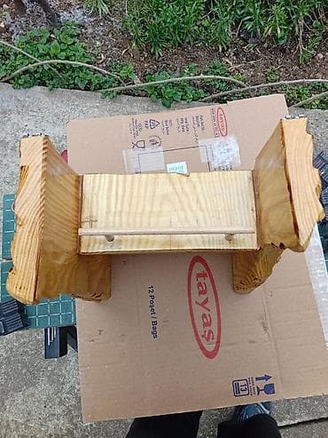 Ostali nameštaj: Zidna drvena polica/organizator ručne izrade - Materijal: puno drvo — 5