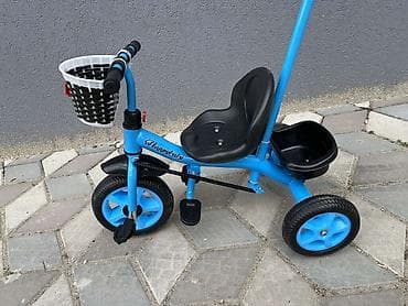 crno sivi tech fleece: Dečiji tricikl sa ručkom za guranje - Model: Playnbaby (označeno na — 1