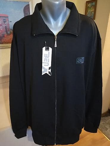 barcelona tech fleece: Novi muski duks sa kragnom u velikom broju Benx 5XL Crni — 1