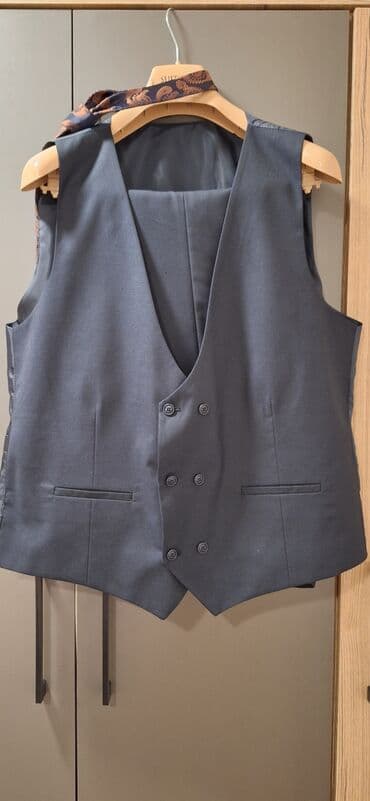 bež čizme od brušene kože: Three-piece suit, 3XL (EU 58), color - Blue — 4