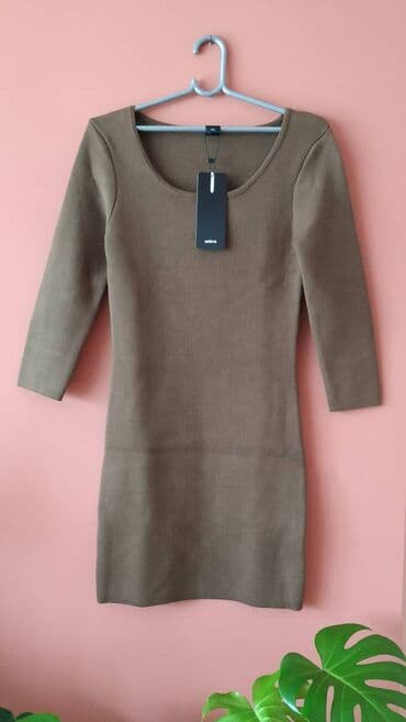 Women's Clothing: Braon pletena haljina od trikotaže. Nova, nenošena, sa etiketom! Veoma — 1