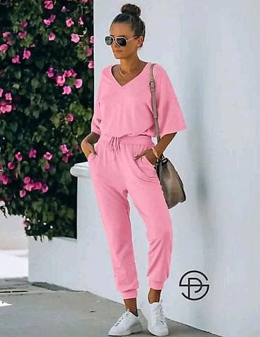 novi model tech fleece: Ženski dvodelni komplet: majica i pantalone jogger kroja. -Opuštena — 4