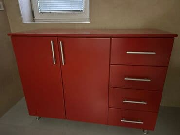 ormaric za kupatilo iznad ves masine: Komoda crvena odlicno stanje, nema ostecenja 120x90x45 — 3