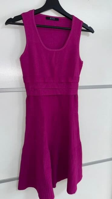 red temptation summer zara: Zara XS, S, M, color - Pink, Cocktail, Short sleeves — 7
