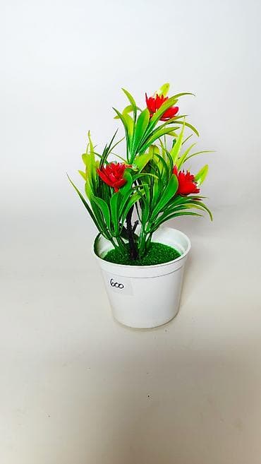 Kućni dekor: Dekorativna veštačka biljka u saksiji - Realistična zelena lisna masa — 4