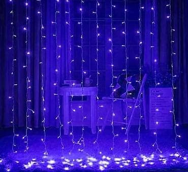 Novogodianja led zavesa 3x3m- 2900din( bela, zuta, sarena i plava)