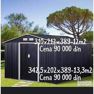 bastenski jastuci: Metalne baštenske ostave – više dimenzija - Siva/ antracit boja sa — 4