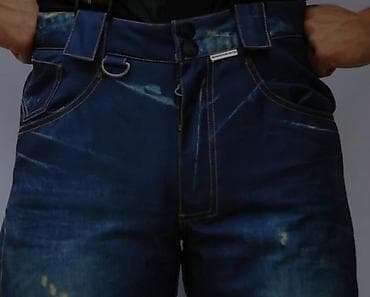 kais za torbe: Muške farmerke tamnoplave boje sa ravnim nogavicama, idealne za — 3