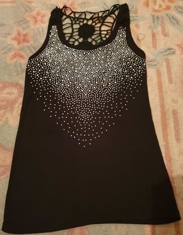 S (EU 36), Single-colored, Embroidery, color - Black