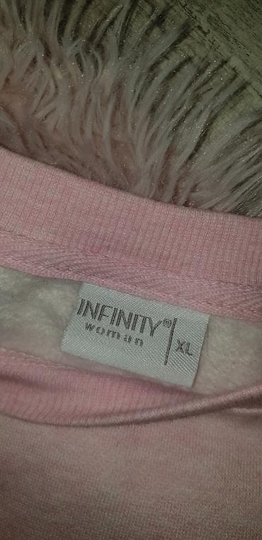 Gornji i donji deo: Trenerke komplet– Infinity Woman, veličina XL svetlo roze,malo jaca — 2