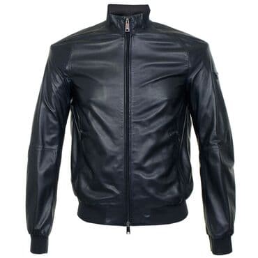 jednodelne pidzame h: Armani Jeans-Muska kozna Slim Fit jakna-Odlicnau S, M. l velicinama — 1
