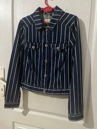 beli kompleti sako i pantalone: Ženska teksas jakna sa prugama – Q/S by s.Oliver - Materijal — 3