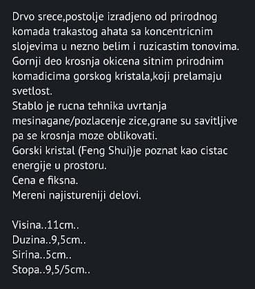 nova godina: Drvo srece- gorski kristal i prorodni ahat iz 1970/80te.godine. Drvo — 2