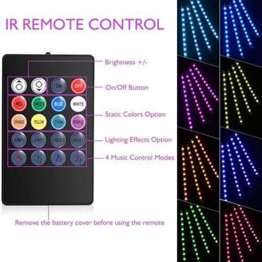 zastita od sunca za auto za decu: LED trake za auto RGB Rgb ambijentalna traka za auto. Odgovara svim — 7