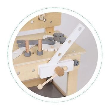srebrne alke sa cirkonima: DRVENA RADIONICA ZA DECU – STO ZA ALAT ECO TOYS Šifra proizvoda — 3
