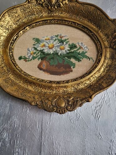 umetnicke slike mora: Goblen stari margarete bez ostecenja. Visina. 34,5cm — 7
