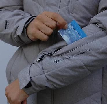 Šuškavci: Muška zimska jakna – siva - Topla, punjena jakna sa proštepom u — 5