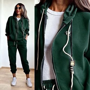 Donji delovi trenerke: 🔥Ženski komplet trenerke – duks sa rajsferšlusom i kapuljačom + donji — 2