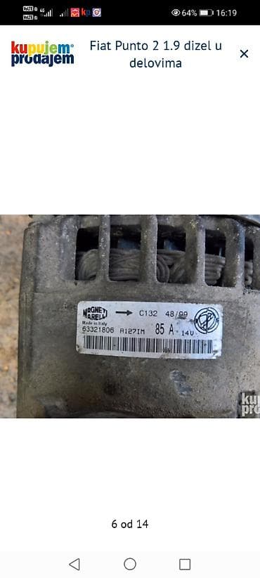 Water Transport: Fiat Punto II 1.9 JTD/dizel – u delovima Raspoloživi originalni — 6