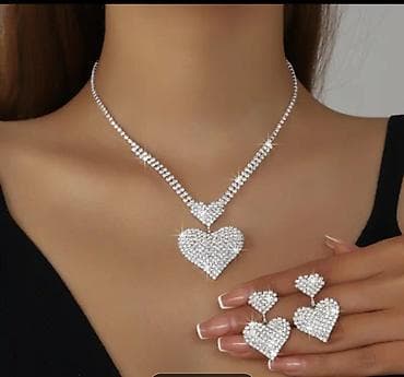 Set nakita sa cirkonima – ogrlica, minđuše i prsten - Elegantna