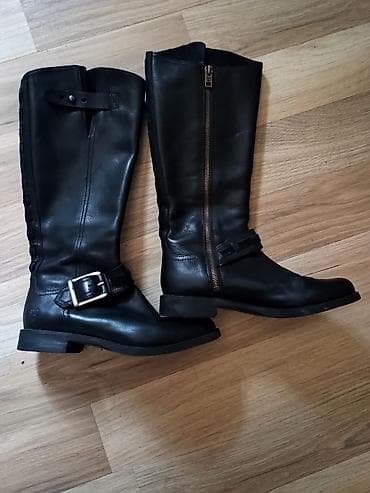 suknje od brusene koze: Čizme, 37.5, bоја - Crna — 1