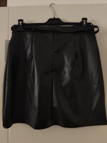 šorc suknja: M.starry crna mini suknja od eko kože NOVO - Model: ravna mini suknja — 3