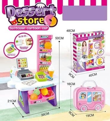 💥💥💥 🛍️🛒 Set za igranje Market kasa + 24 dodatka 🛍️🛒 ⭐️je prava mala