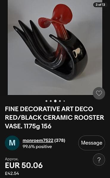 ibc dimenzije: Vaza nova Art Deco,skulptura ptice iz 80ih godina. Vaza skulptura Art — 2