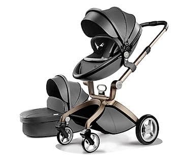 HOT MOM F22 – 2u1 kolica za bebe (Dark Grey), SKU: F22D.GREY-80