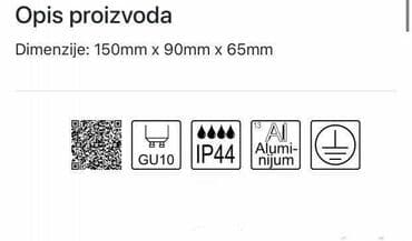 rasveta srbija: Zidna lampa, bоја - Crna, Novo — 6