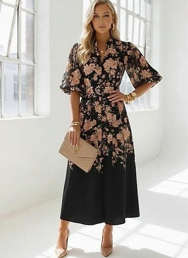 ❤️Elegantna midi haljina sa cvetnim printom i remenom
S M L