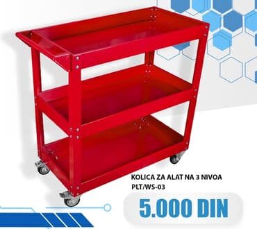 Kolica za alat na 3 nivoa – model PLT/WS-03 - Metalna konstrukcija