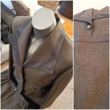 ženski kompleti pantalone i sako: 2XL, Saten, Geometrijski, bоја - Siva — 4