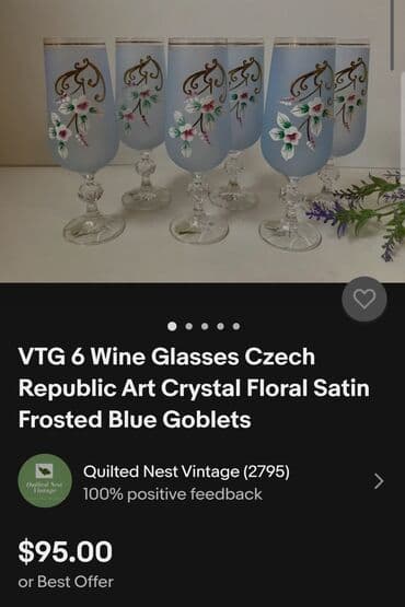 swarovski kristal cena: Case za vino,Bohemija kristal rucno oslikane iz 60,70ih.god. Case — 3
