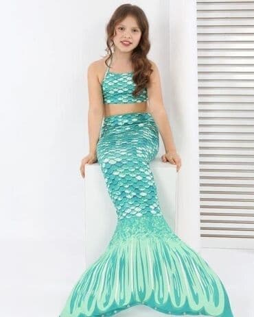 policijsko odelo: Odmah dostupni trodelni sirena kupaći kostimi za devojčice od 2 do 14 — 8