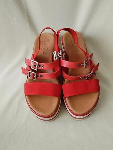 espadrile na platformu prodaja: Carlo Pera kozne sandale - br 38, kao nove — 2