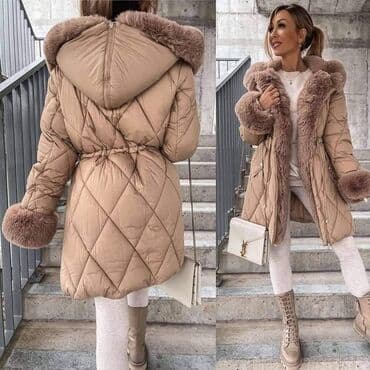 lidl jakne akcija: Prelepa zimska jakna postavljena krznom Veličine: L i XL Cena : 6900 — 1