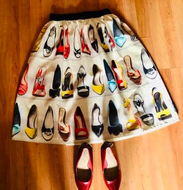 Suknja sa motivom cipelica M/Xl — 1