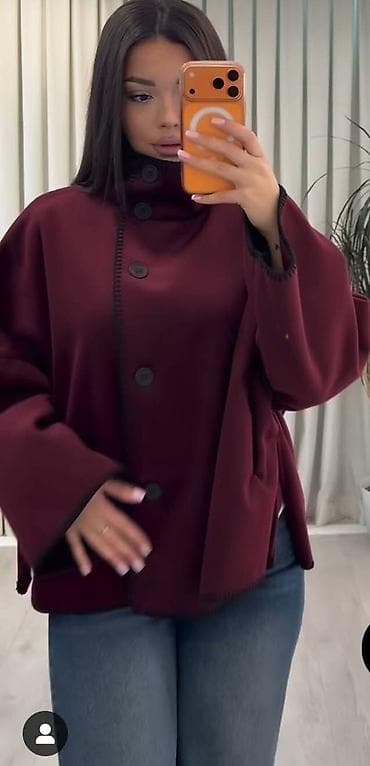 torba za vikend: Ženska kratka jakna/pončo sa visokim okovratnikom i asimetričnim — 5