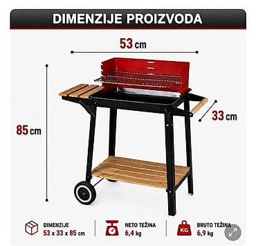 kazani za rakiju: Roštilj na Ćumur - 6500 din SuperGarden prostrani roštilj za pravi — 2