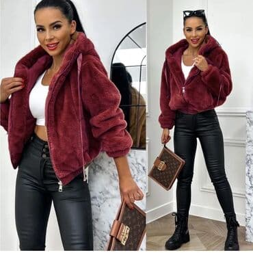 krzno za jakne: 💥MODEL BUNDICA/JAKNICA 💥 ⭐️⭐️Kratka Bundica /jaknica sa kapuljacom i — 2
