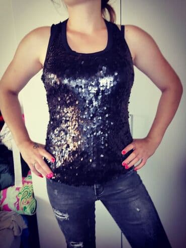 čipkane majice: S (EU 36), M, L, Pamuk, bоја - Crna — 1