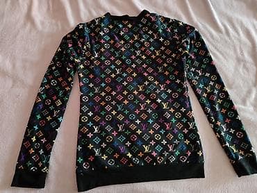 Sweatpants: Dukserica sa dugim rukavima, crna osnova, celoprekrivena šarenim — 3