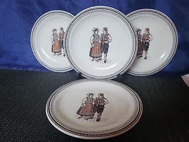 Tanjiri Mattstricht Mosa porcelanski holandski 70te. Tanjiri
