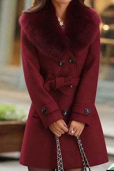 kapa peaky blinders: Ženski elegantni kaput sa krznenom kragnom ik - Model: duži kaput — 6