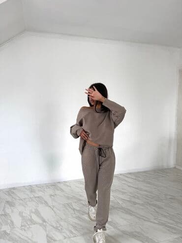 tech fleece s: Damski komplet trenerke – dukser i donji deo - Moderan dvoslojni — 2